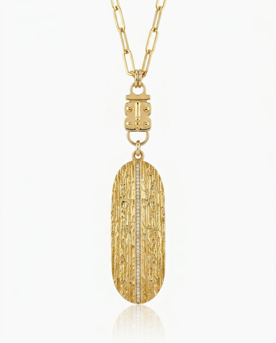 White Topaz textured Paddle Vignette