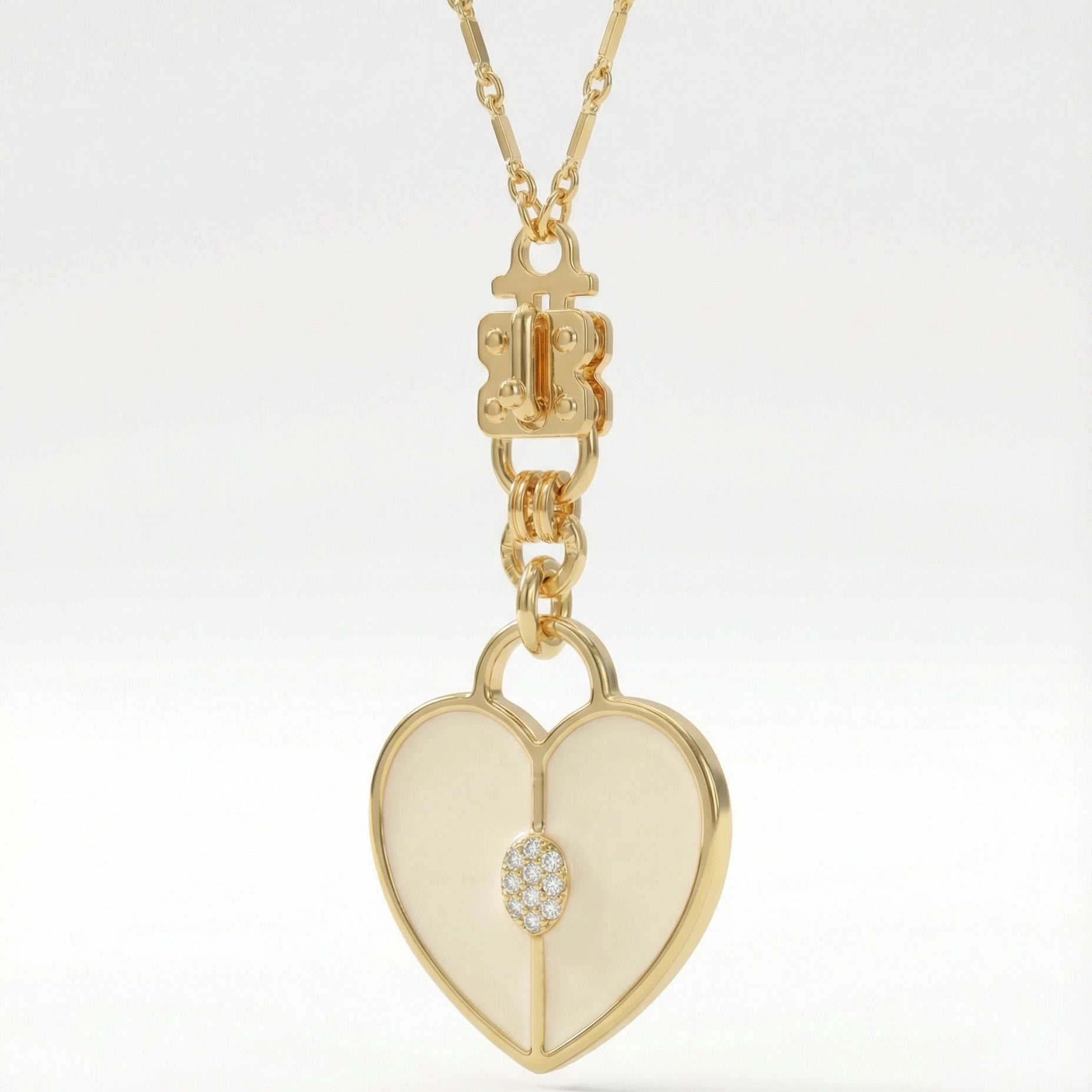 Gold & Diamond Heart Pendant