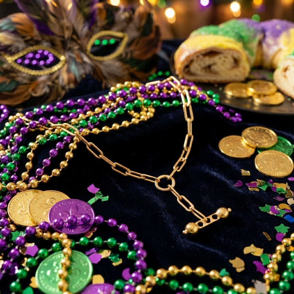 Larger Gold Filled Paperclip Chain with Dangling Bar – 14K Gold Filled & Vermeil