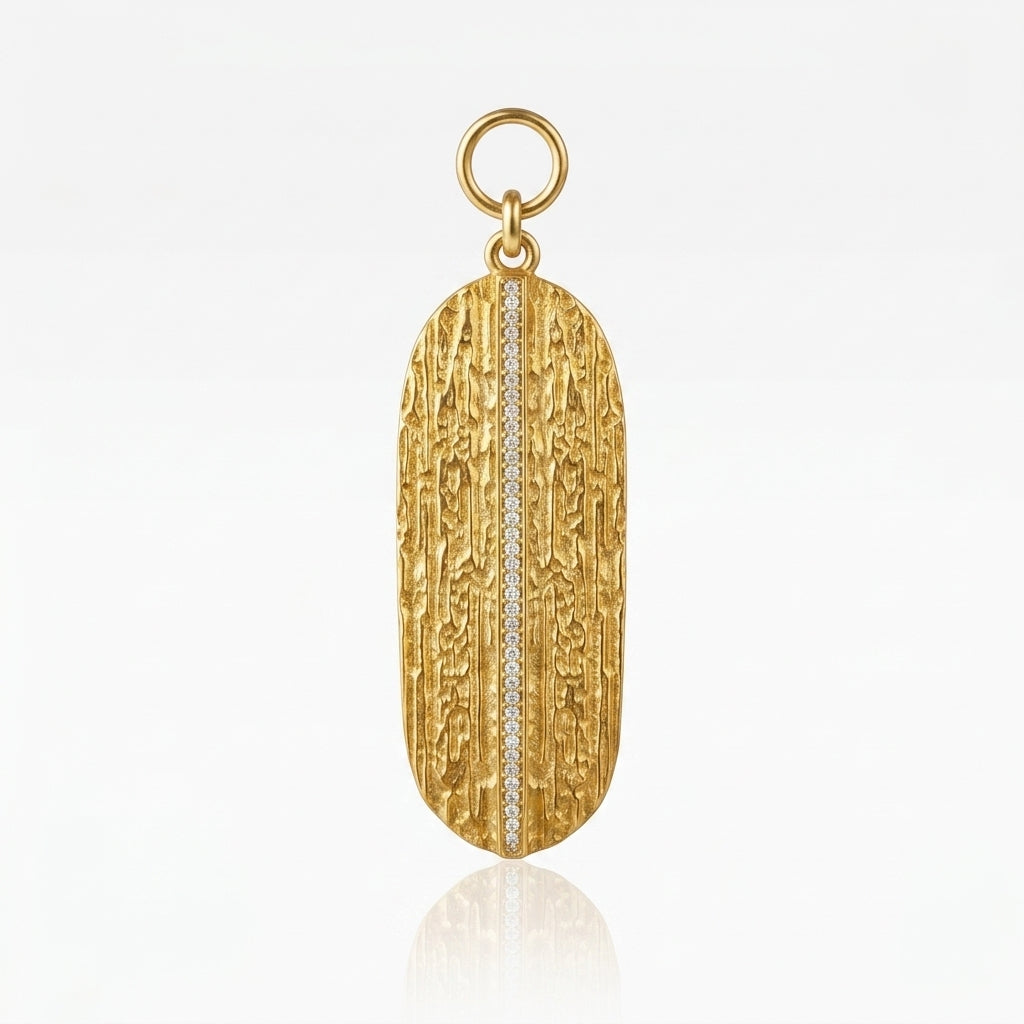 White Topaz textured Paddle Vignette