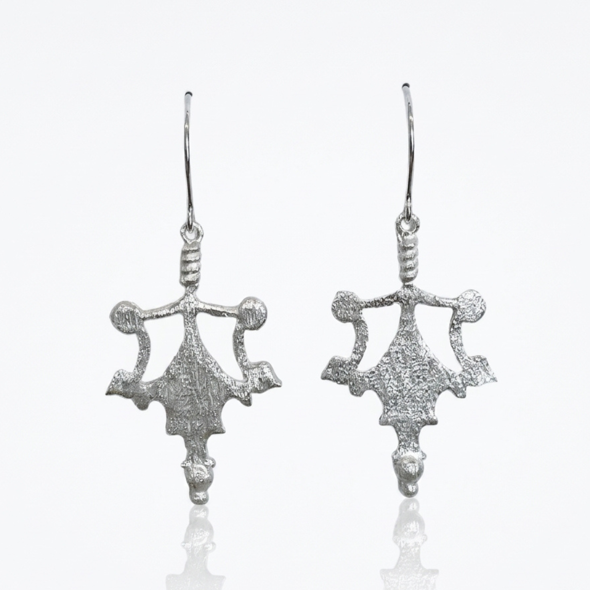 Harper Earrings - Silver - Brushed