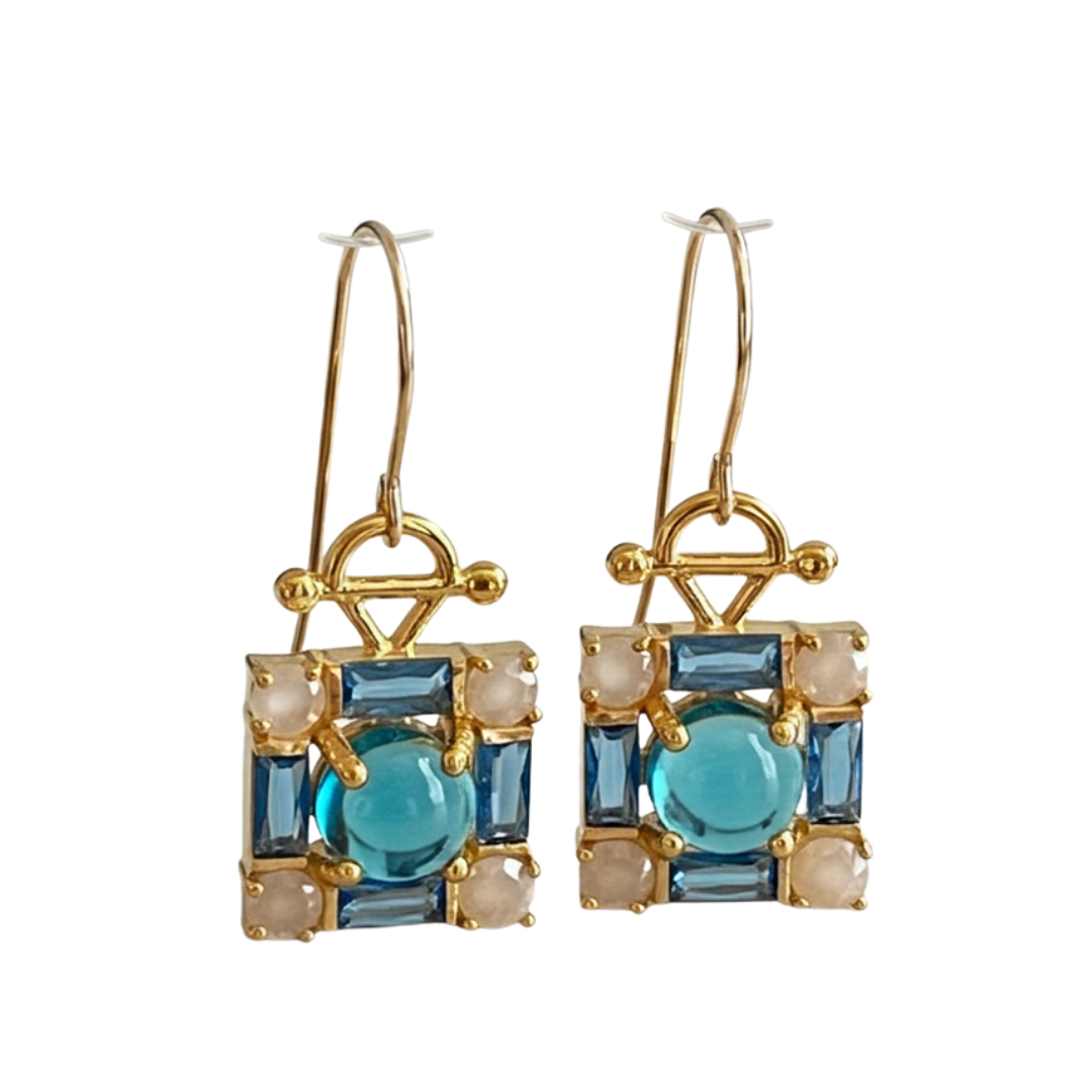 Madison-Square with Cross-Pattern Design – Vermeil & Gold-Filled