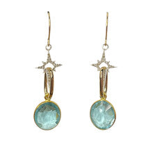 Nova Spring Quartz Earrings - Two Tone