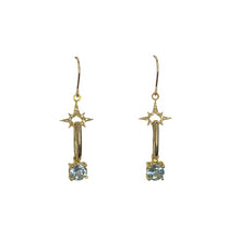 Nova Blue Topaz Earrings - Gold