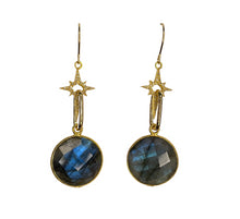 Nova Labradorite Earrings - Gold