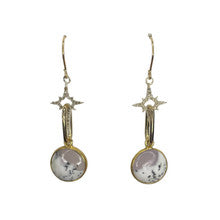 Nova Moonstone Earrings - Silver