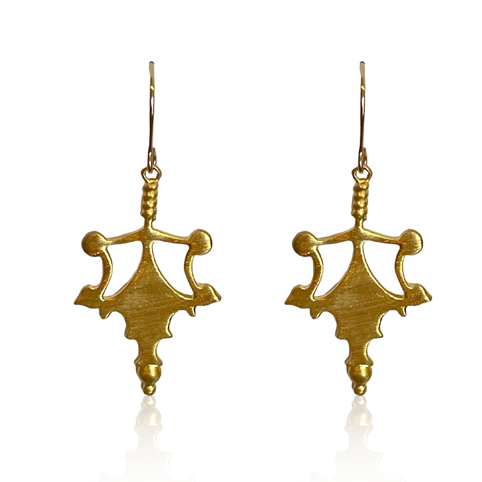 Harper Earrings - Gold - Brushed