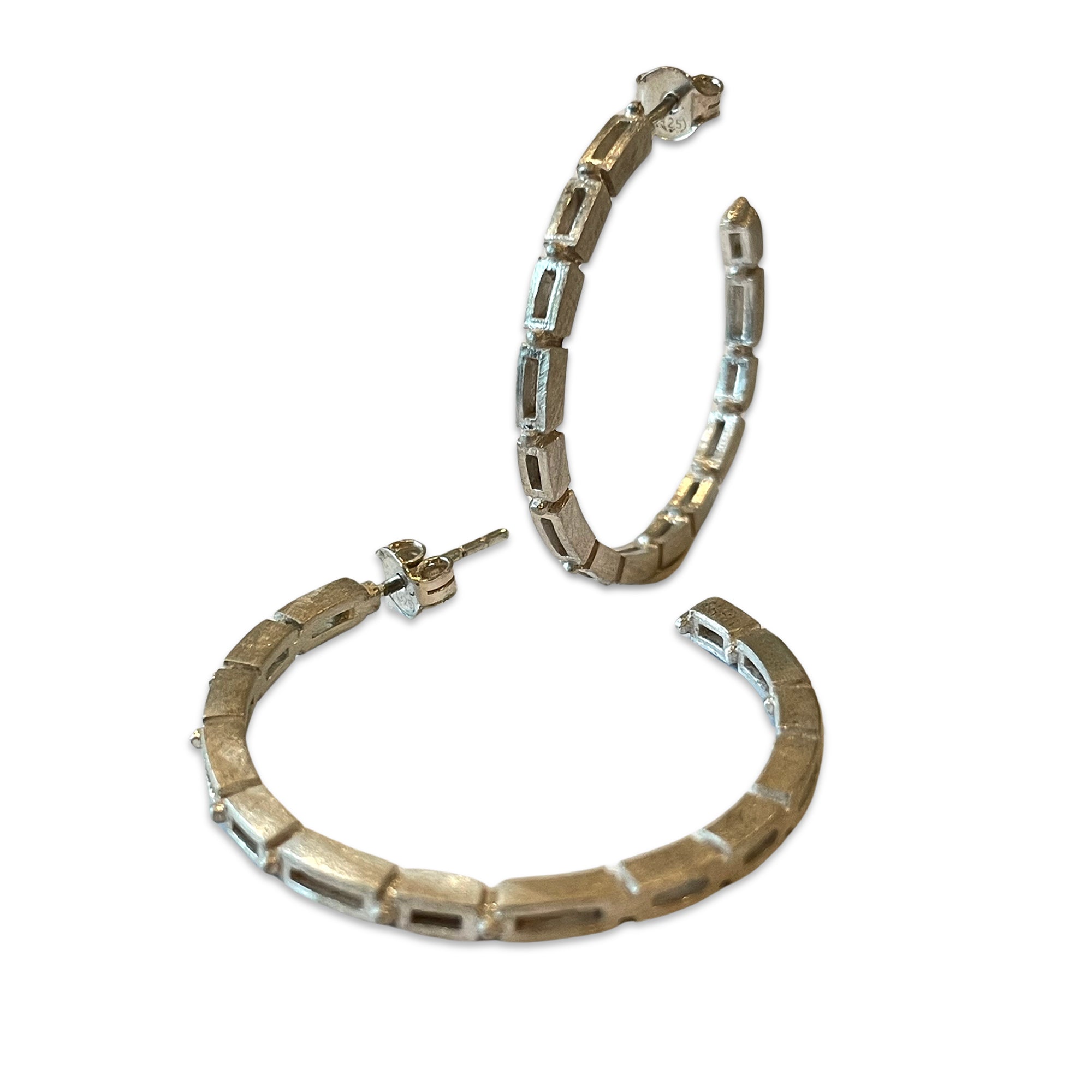 Maxine Classic Hoop-35mm- Silver Matte