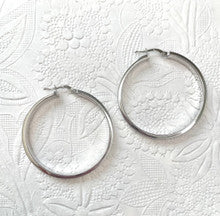 Samantha Hoop Earrings - Silver