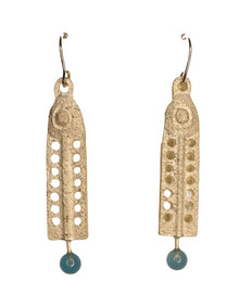 Lucia Earrings - Blue - Silver