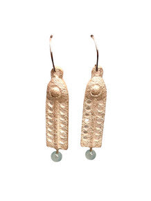 Lucia Earrings - Green - Silver