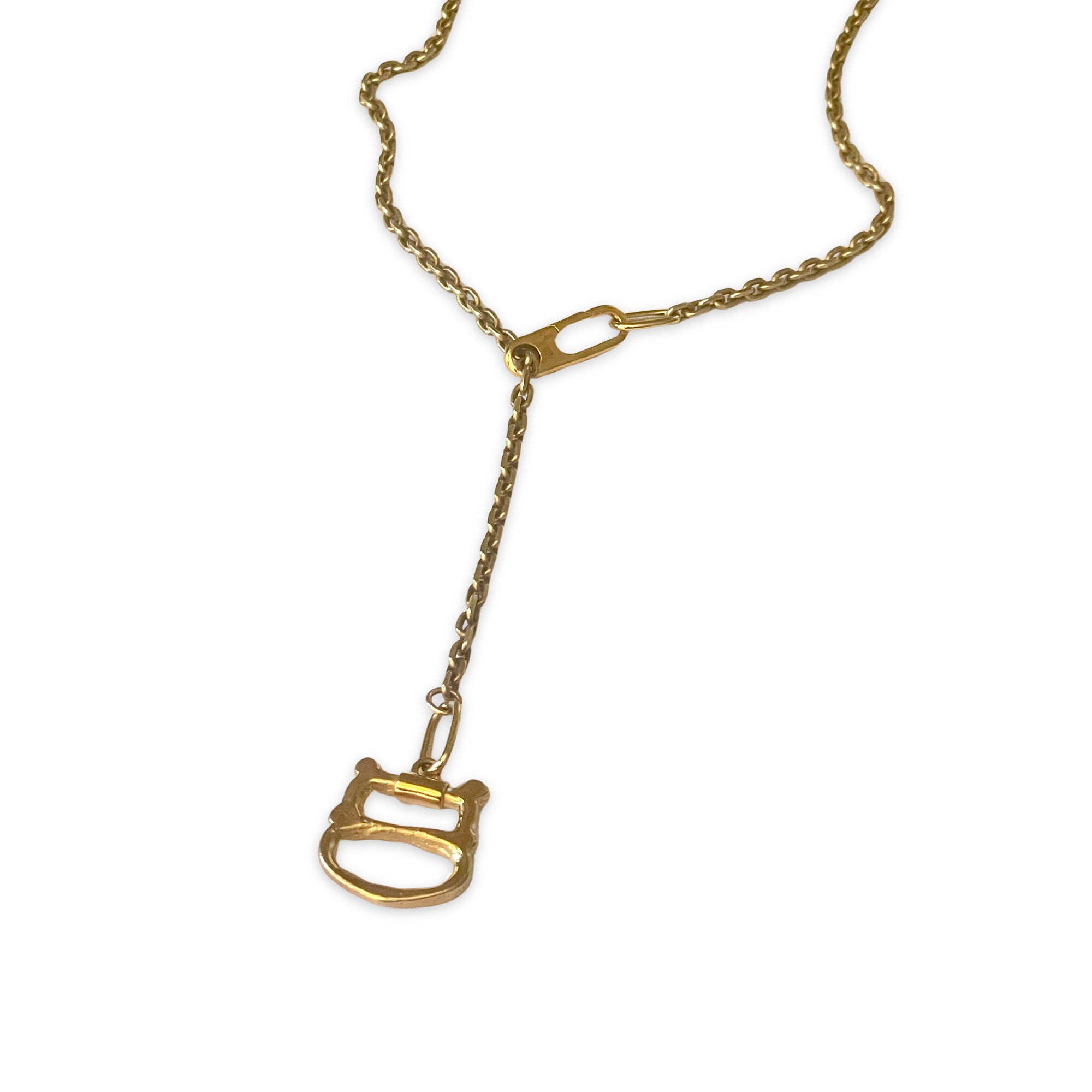 Lariat Style Italian Anchor Chain Necklace – Vermeil