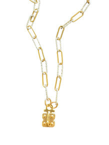 Two Tone Paperclip Vignette Chain- 14K Gold Filled & Sterling