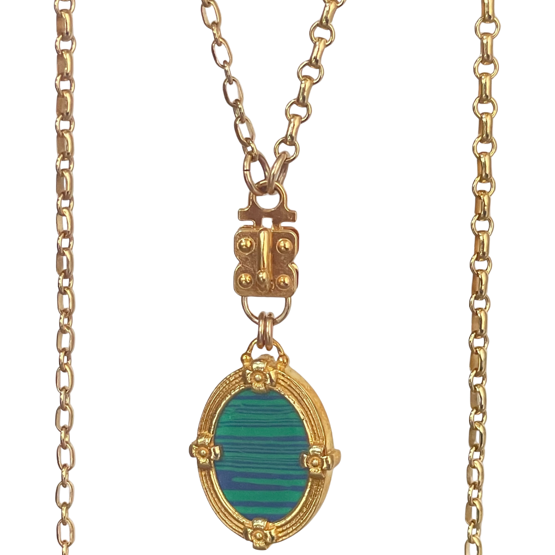 Clementine Oval Stone with Decorative Bezel – Vermeil & Gold Filled