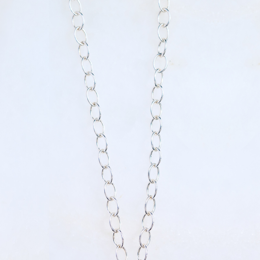 Classic Sterling Cable Chain with Signature Sennod Vignette Holder
