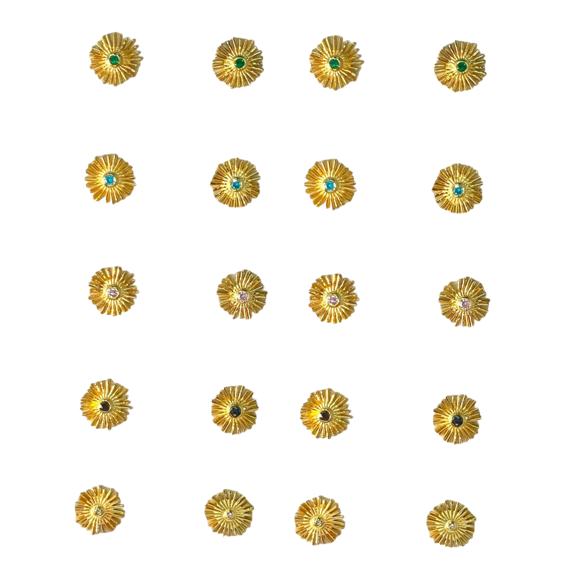 Poppy Stone Post-Bold Stud Earrings with a Pop of Color