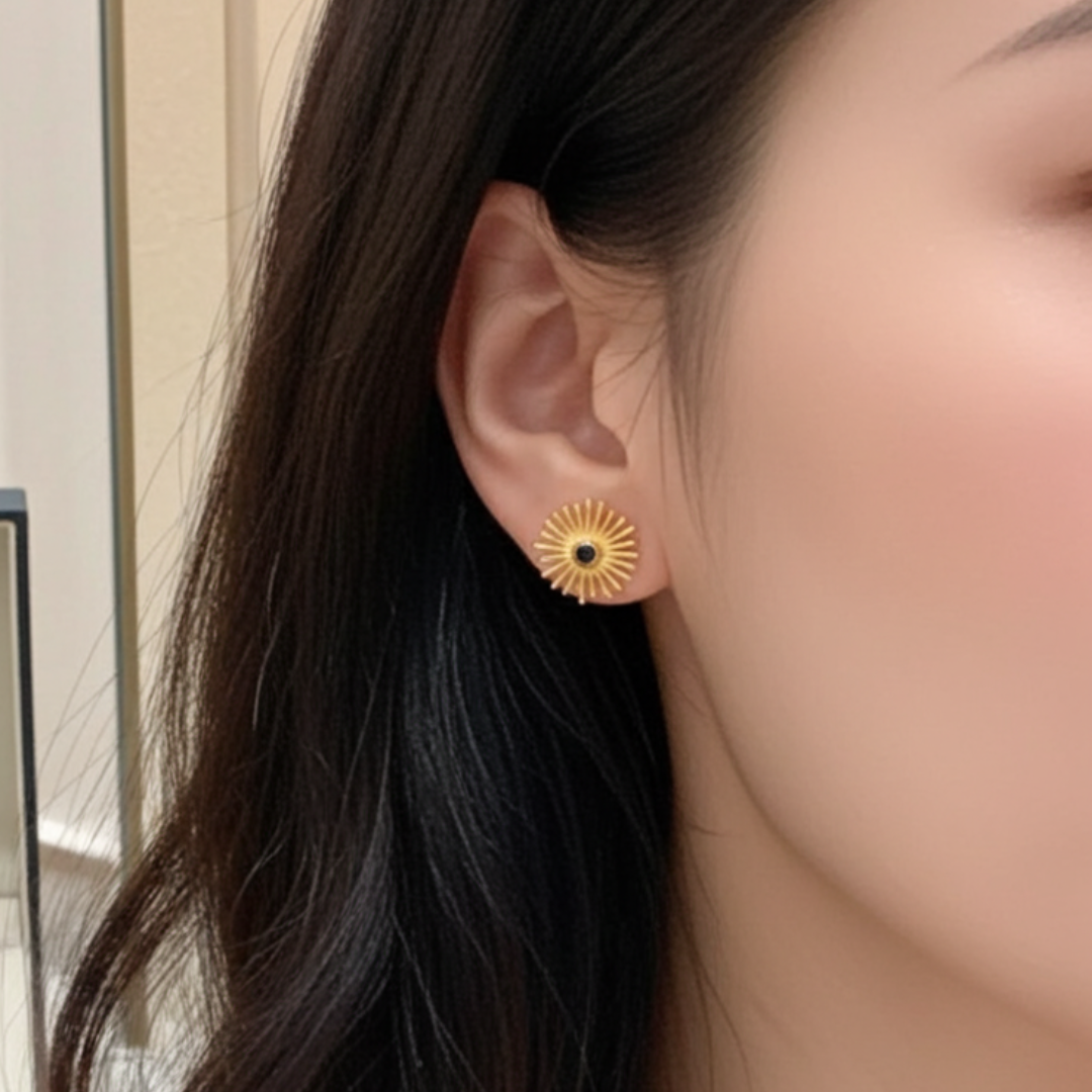 Poppy Stone Post-Bold Stud Earrings with a Pop of Color