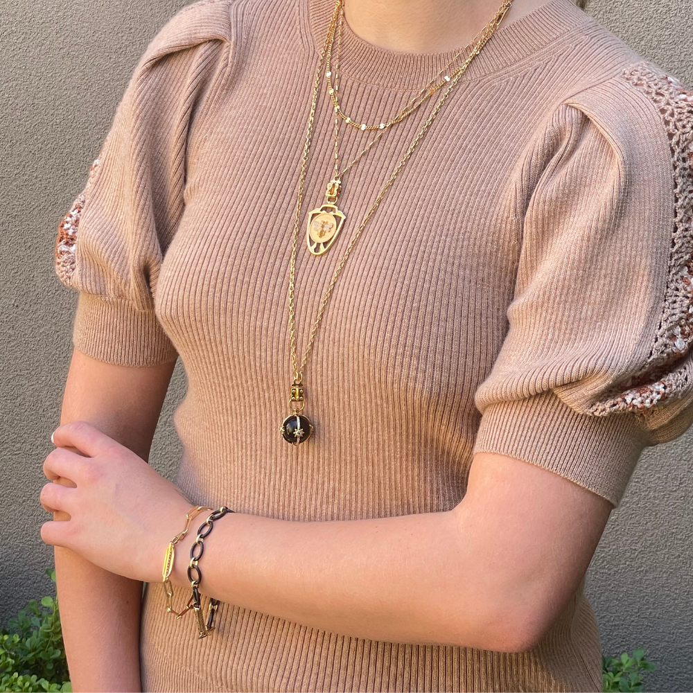 14K Gold Filled Paperclip Chain Bracelet – 7.5"