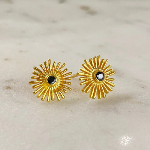 Poppy Stone Post-Bold Stud Earrings with a Pop of Color