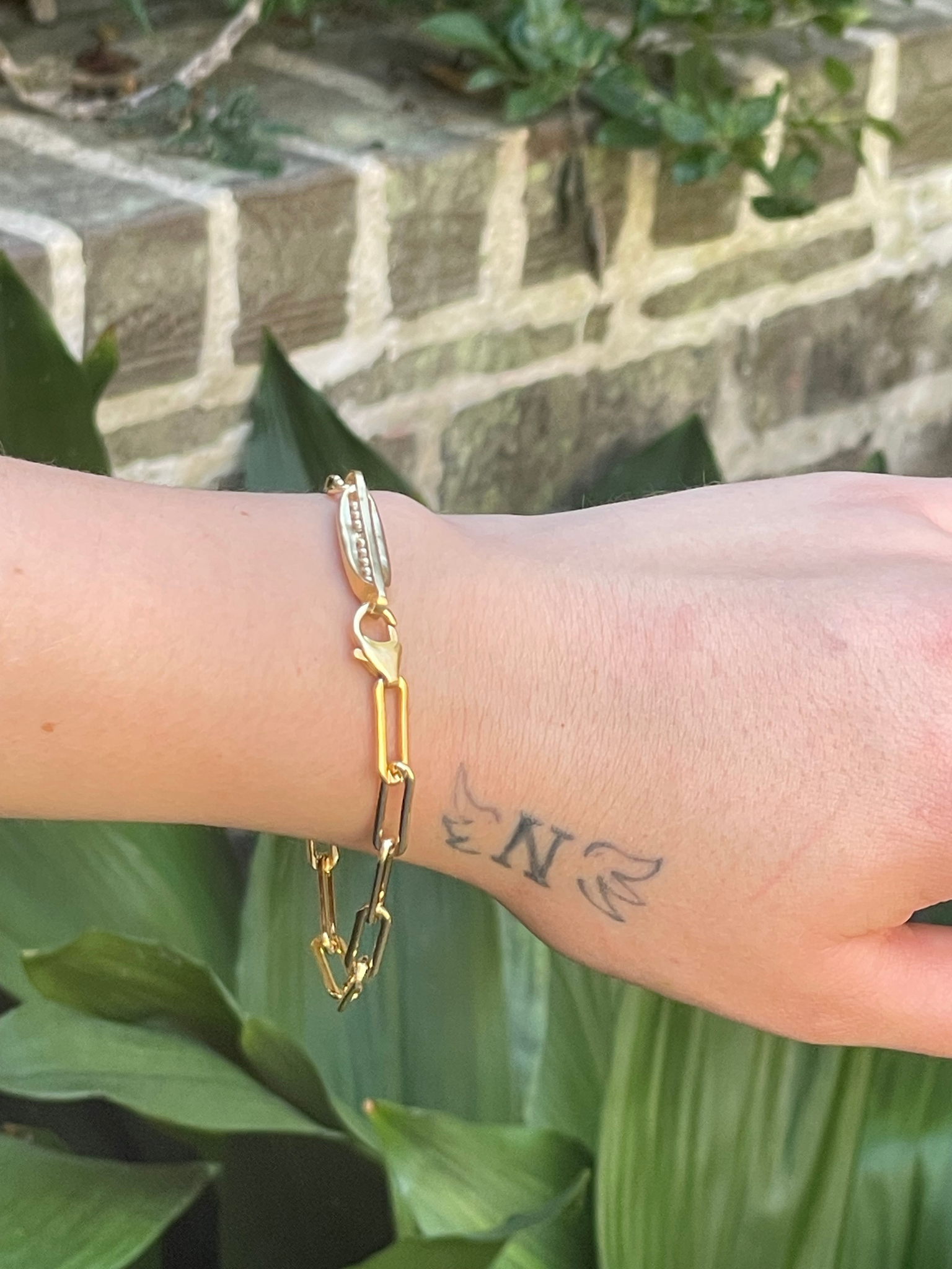 14K Gold Filled Paperclip Chain Bracelet – 7.5"