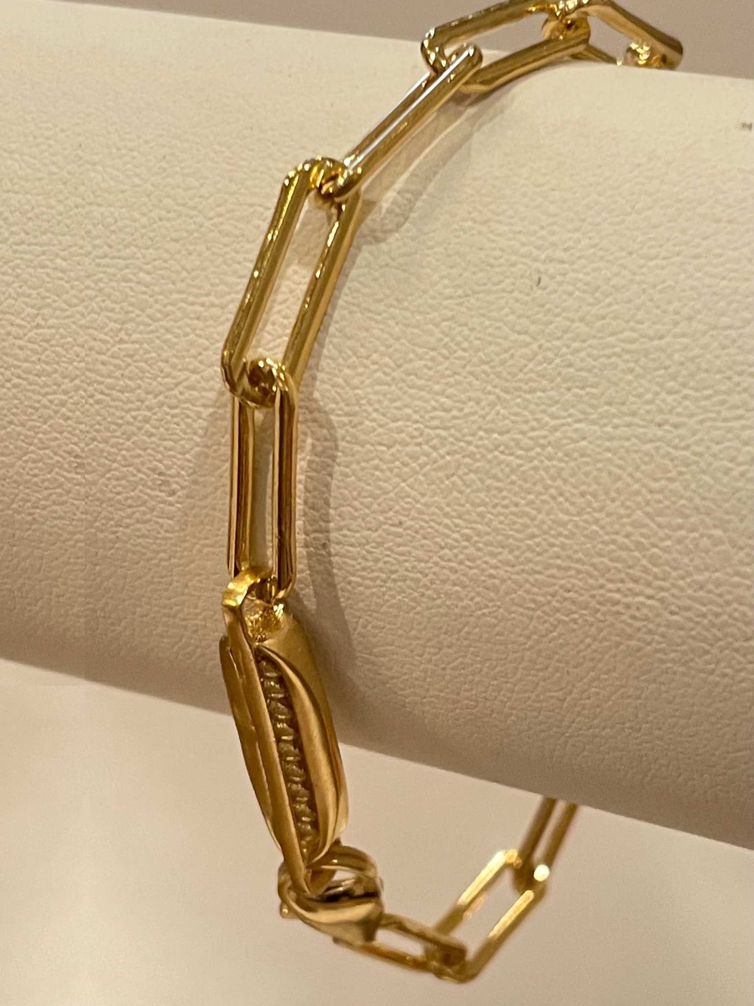 14K Gold Filled Paperclip Chain Bracelet – 7.5"
