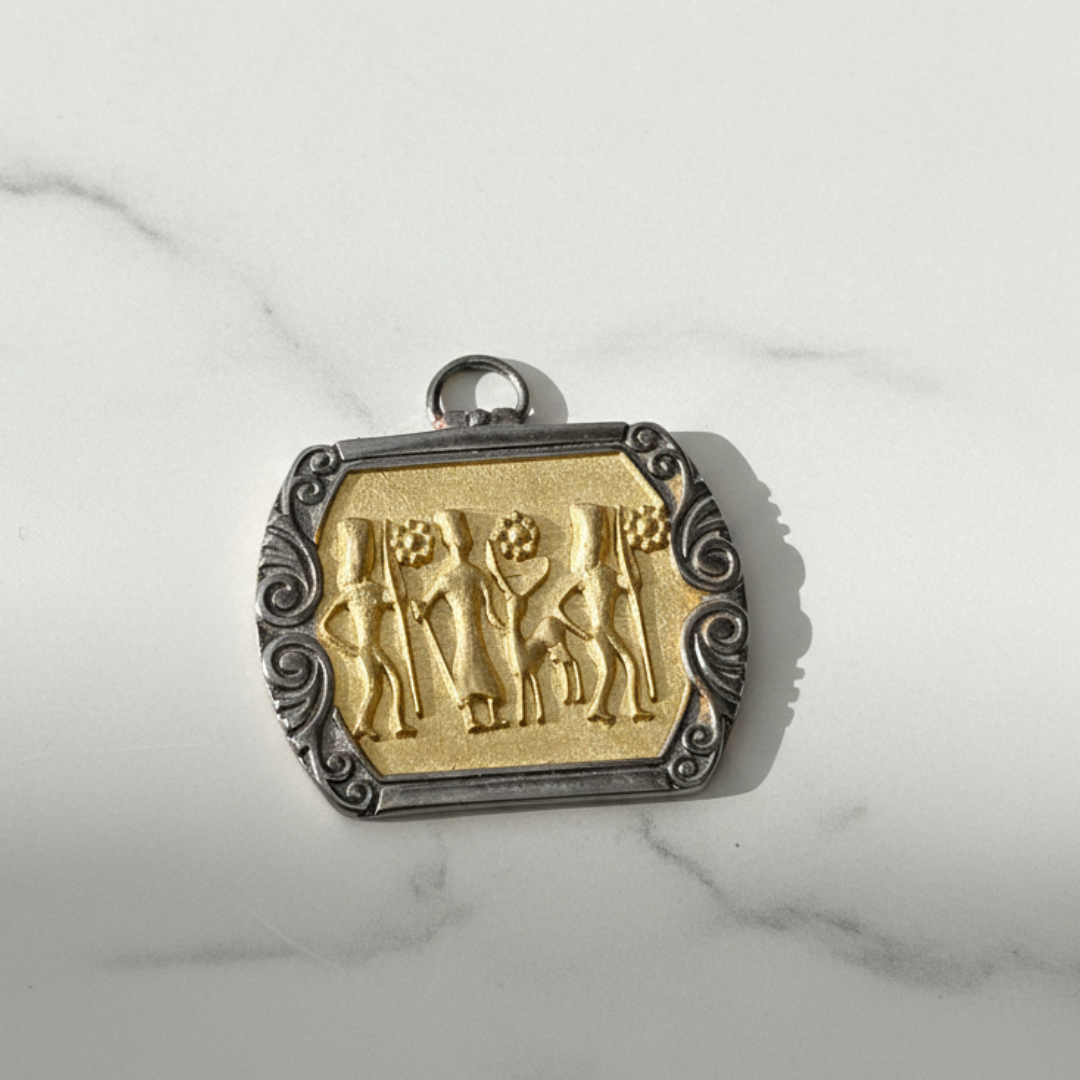 Ester- Antique Wax Seal Scene Vignette - Two Tone