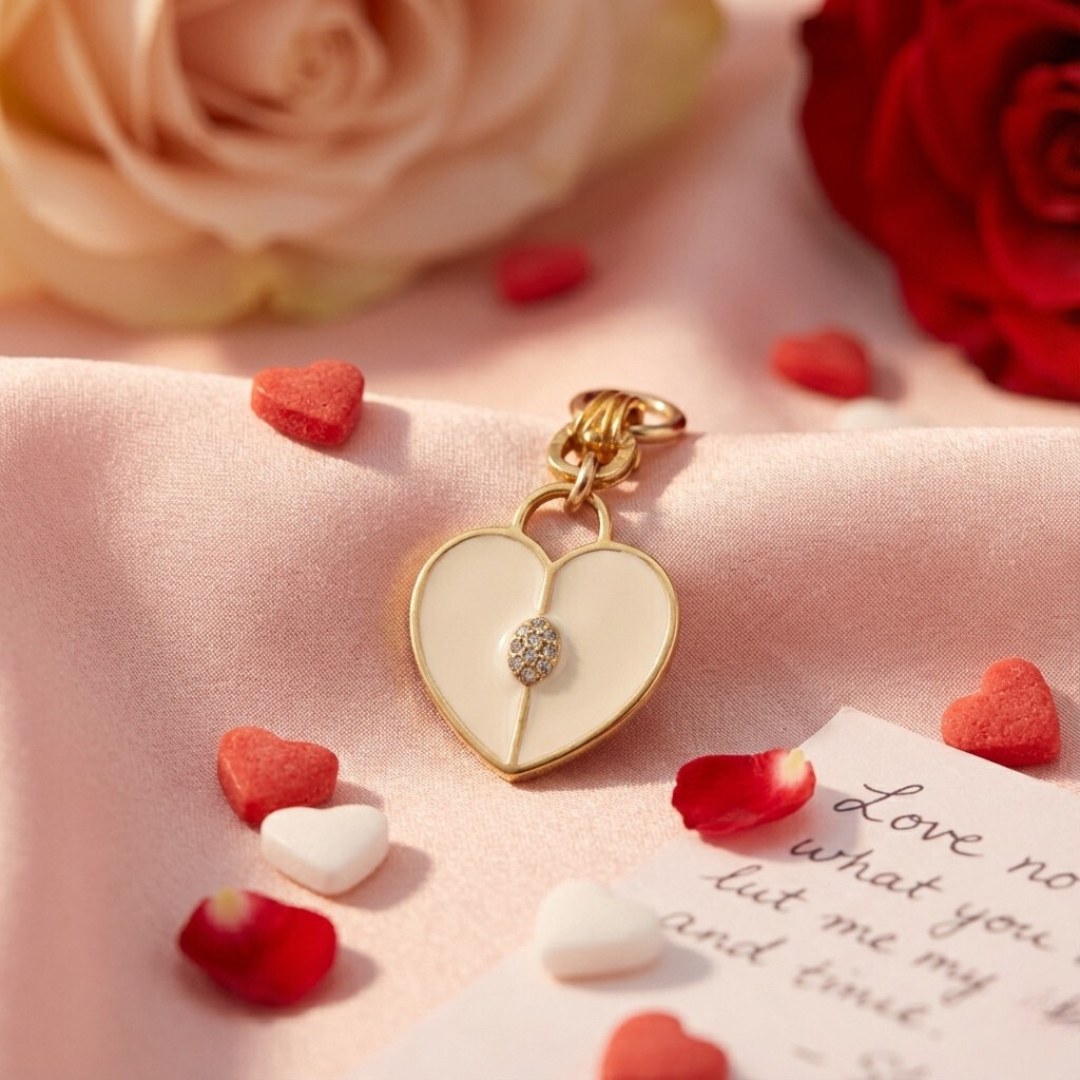 Love Me Heart- Diamond/ Enamel