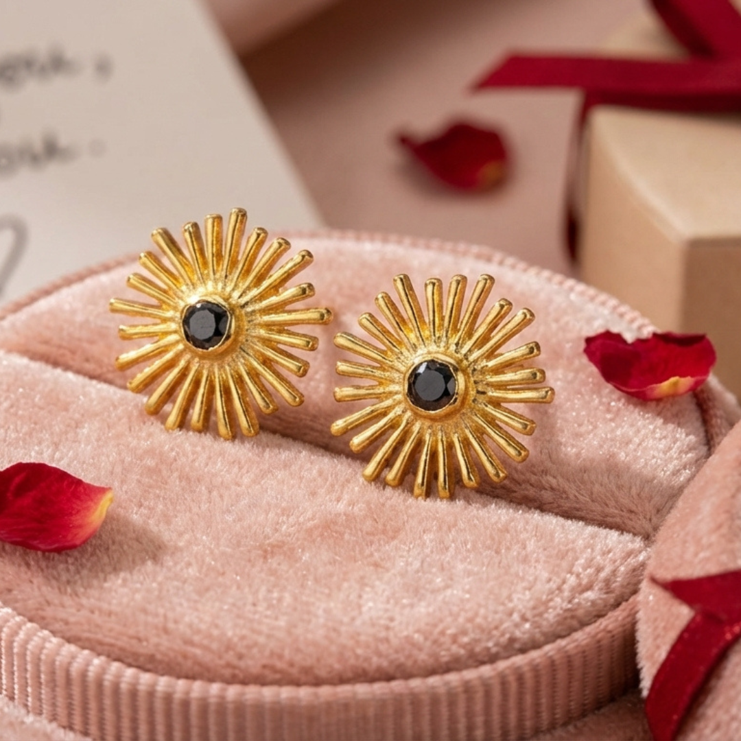 Poppy Stone Post-Bold Stud Earrings with a Pop of Color