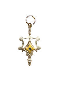 Harper Sapphire Vignette - Two Tone Silver