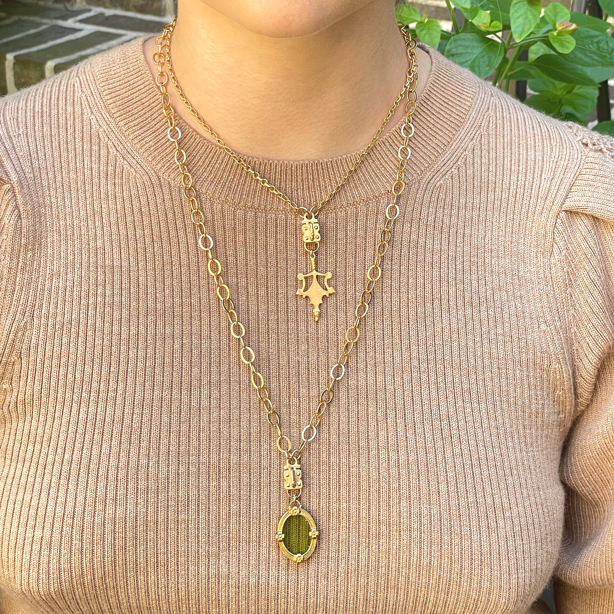 Roman Relic-Inspired Pendant with Polished Finish – Vermeil