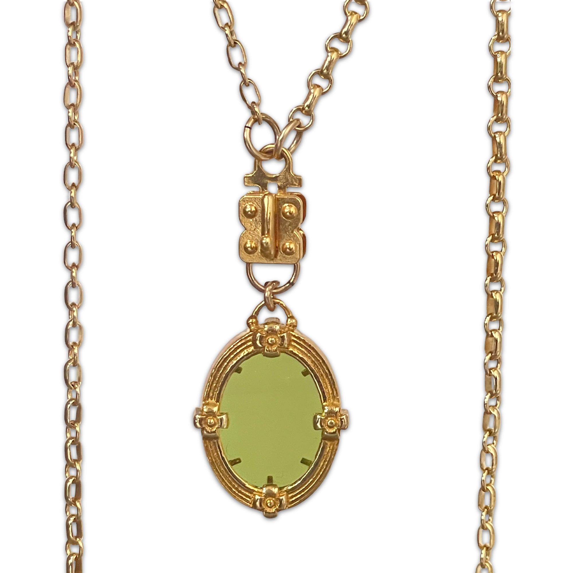 Clementine Oval Stone with Decorative Bezel – Vermeil & Gold Filled