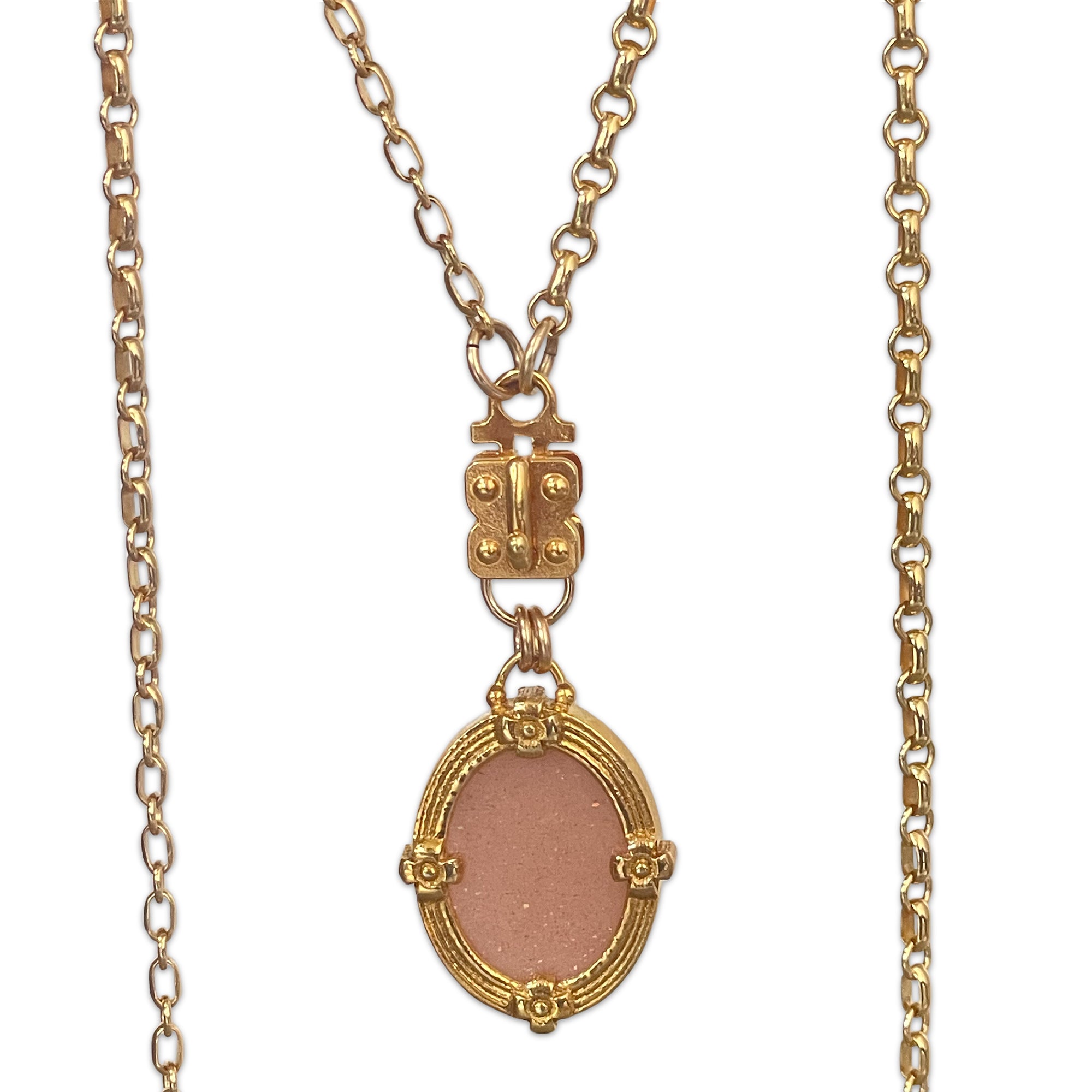 Clementine Oval Stone with Decorative Bezel – Vermeil & Gold Filled