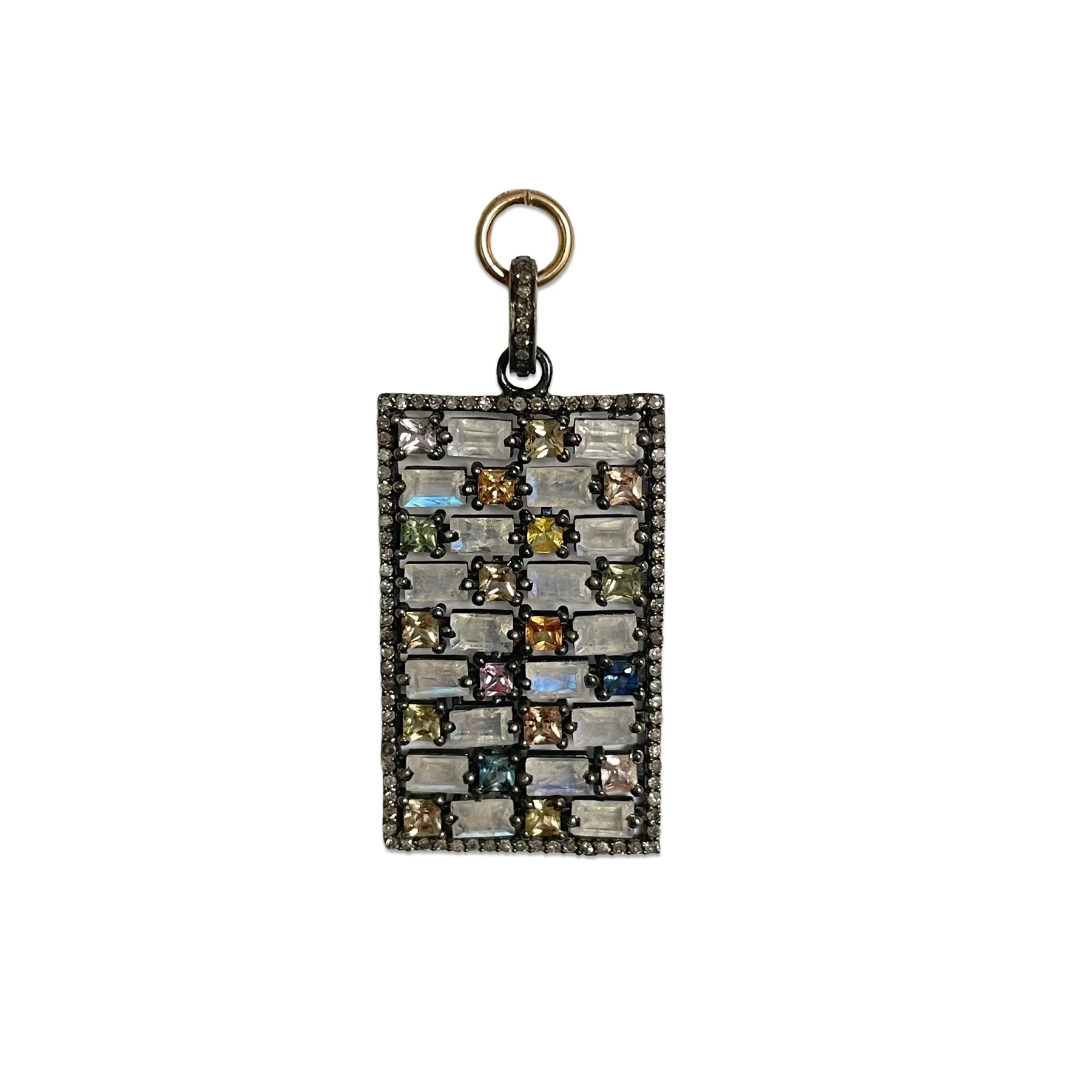 Rainbow Moon./ Multi Sapphire /Diamond