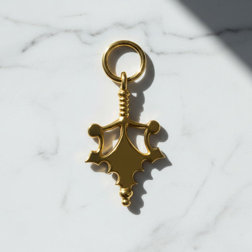 Roman Relic-Inspired Pendant with Polished Finish – Vermeil