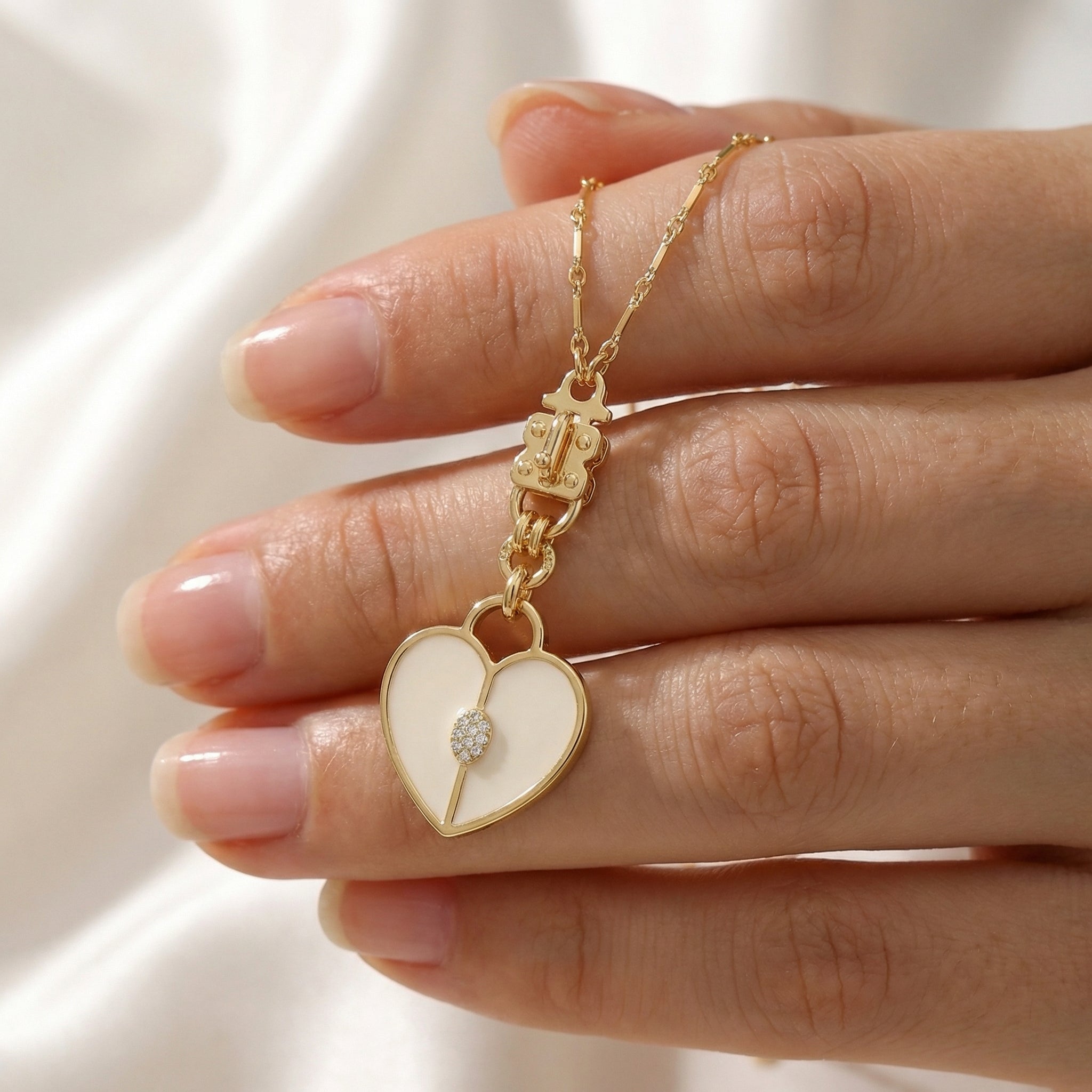 Gold & Diamond Heart Pendant