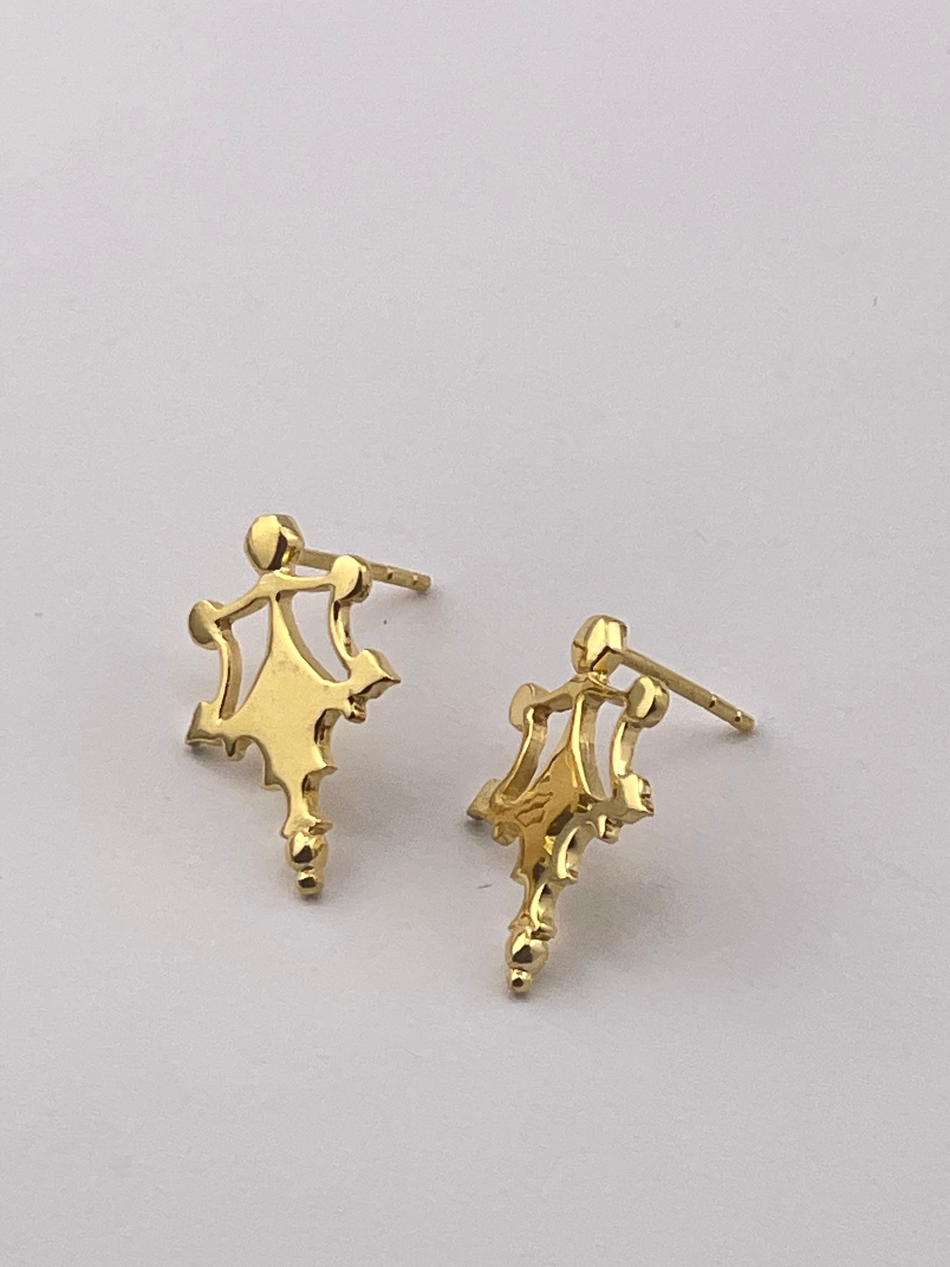 Harper Post Earrings - Gold