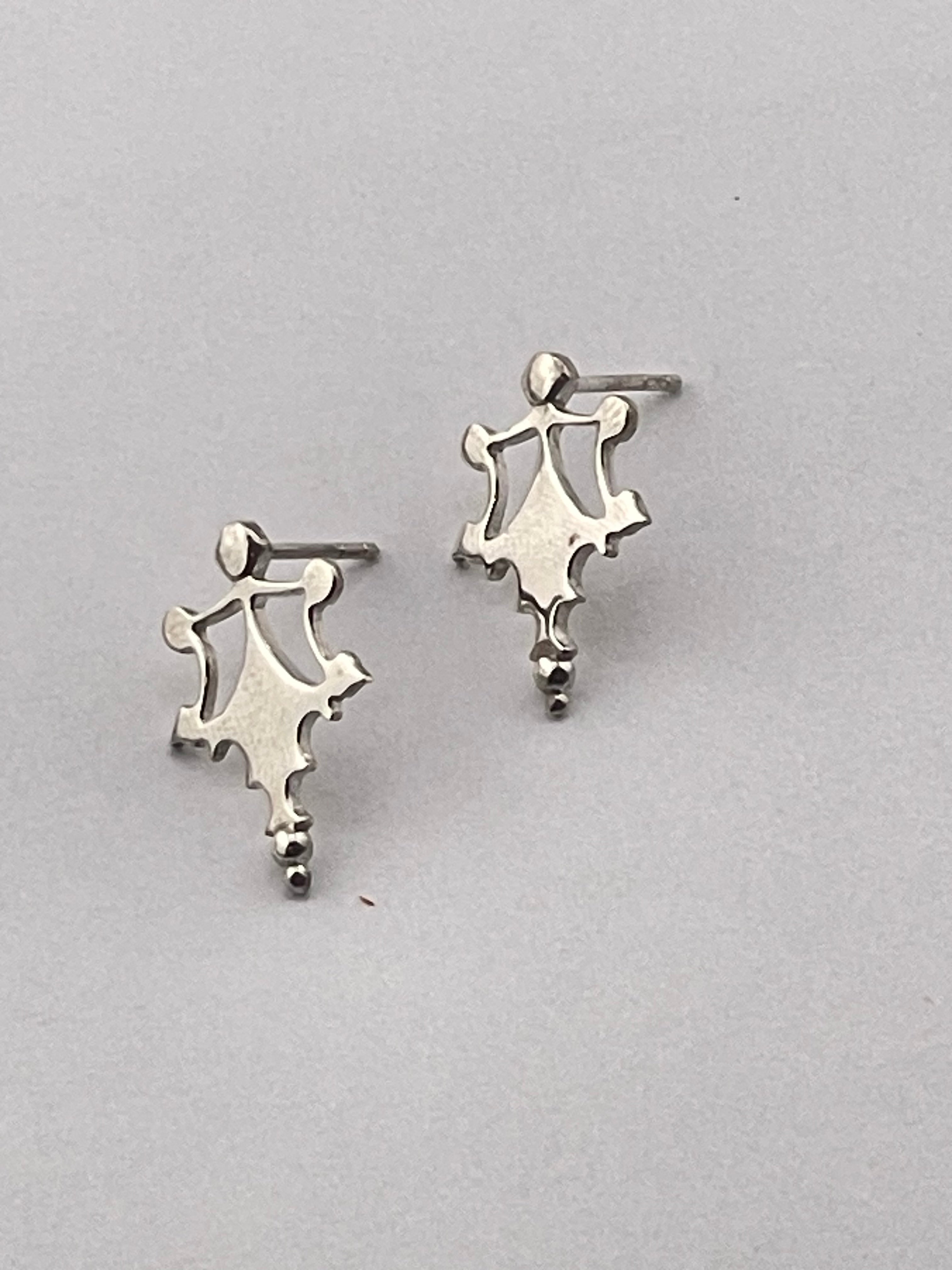 Harper Post Earrings - Silver