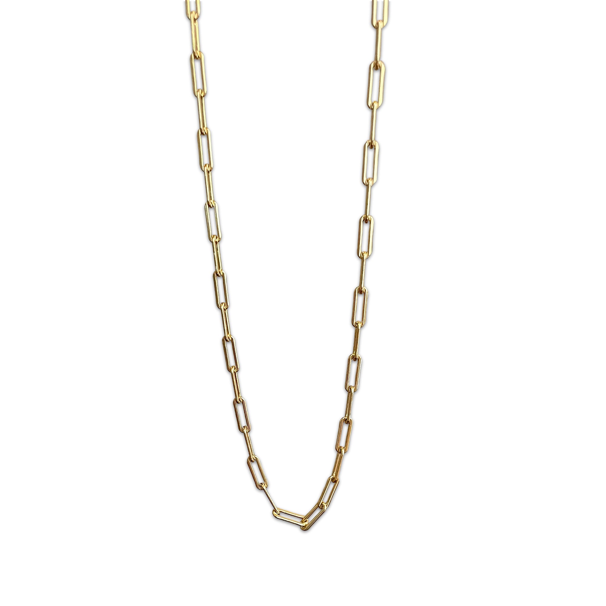 Paperclip Layering Chain- Gold filled - 30"