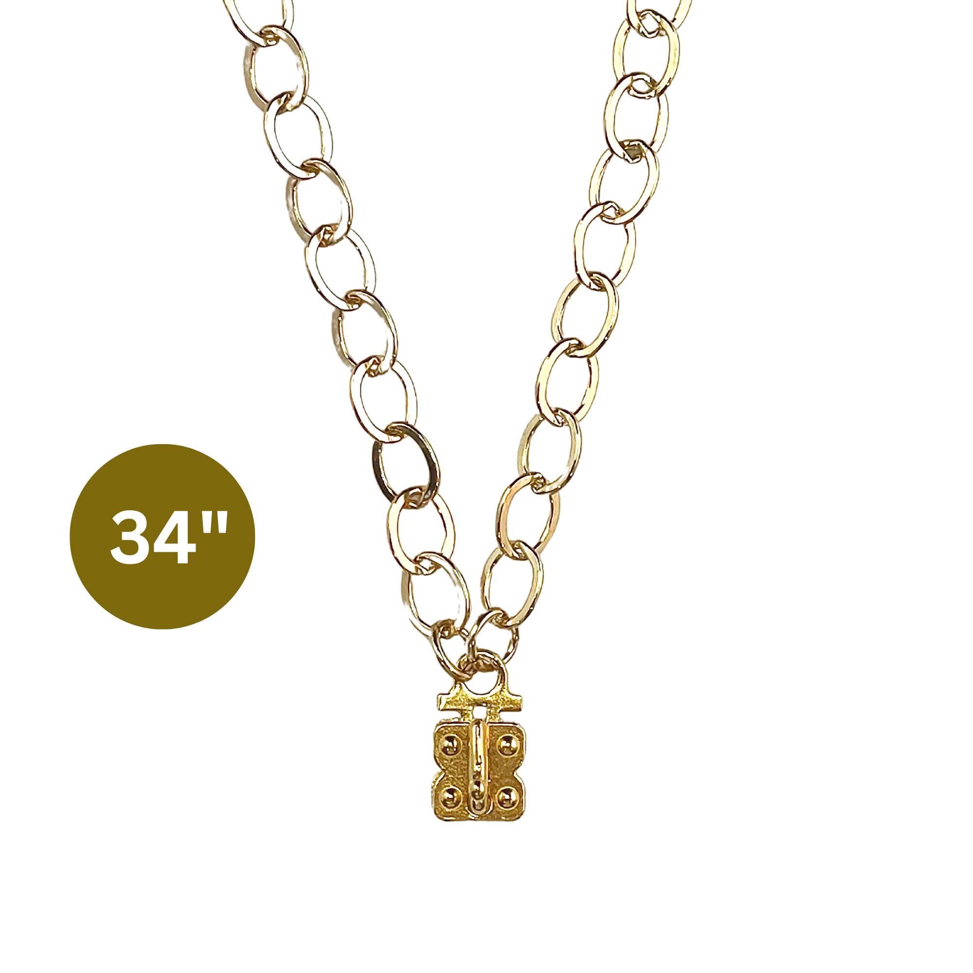 Flat Cable Vignette Chain- Gold Filled