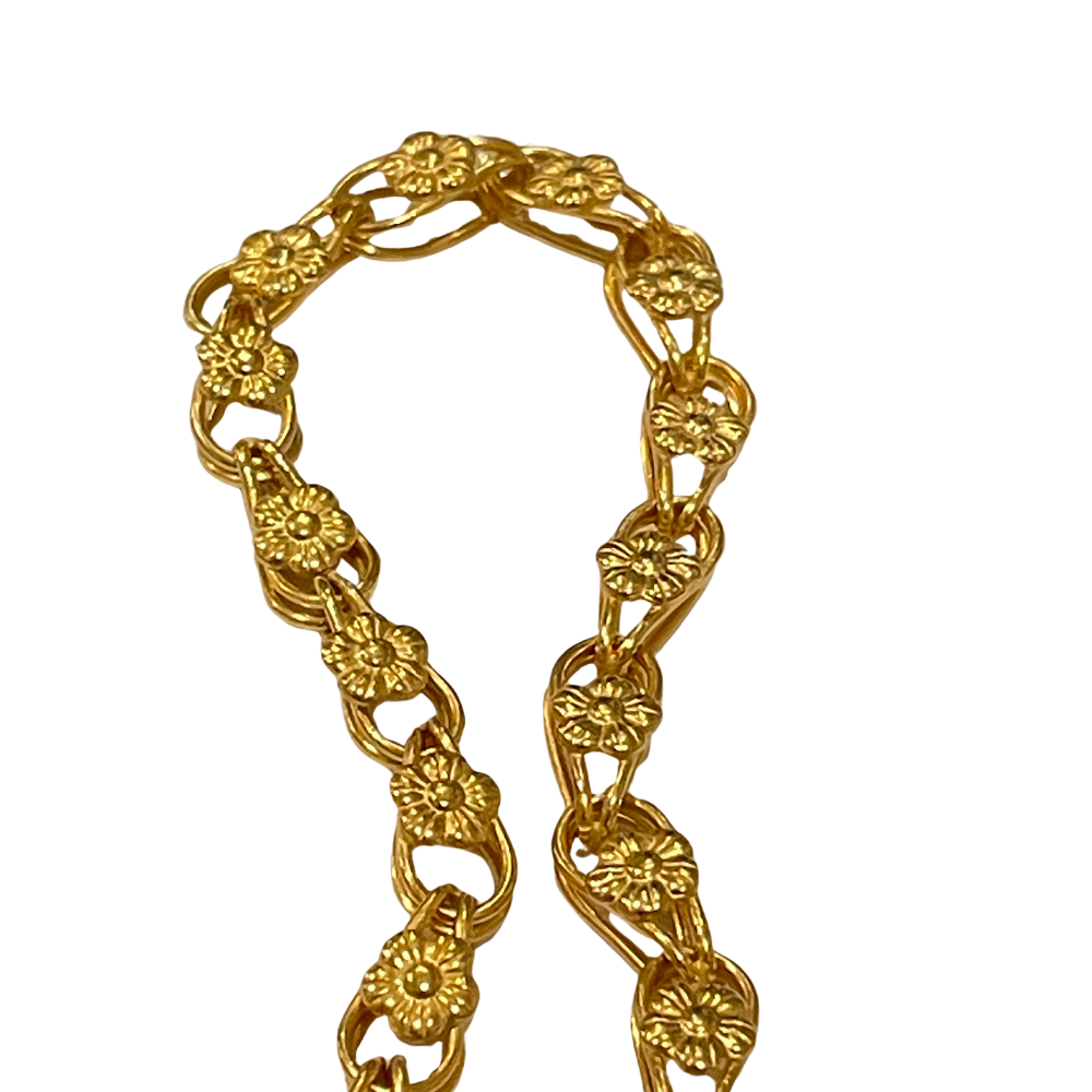 Vintage floral Bracelet- Gold