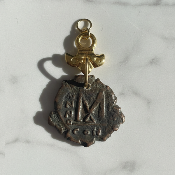 Authentic Bronze Roman Coin Vignette– 40 Nummi – Two-Tone Vermeil & Gold Filled