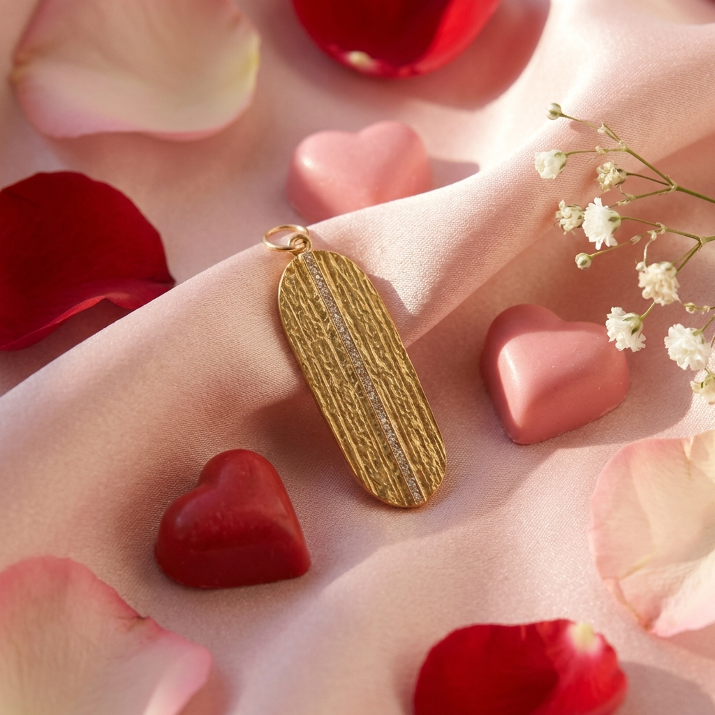 White Topaz textured Paddle Vignette